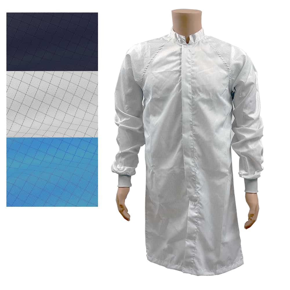 ALLESD - Merveilleuse Qualité Personnaliser Logo 5mm Stripe Bleu Couleur  Antipoussière ESD Antistatique Vêtements pour Salle Blanche