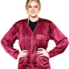Burgundy 8812 Series ESD Jackets: V-Neck, Three Snap Adjustment Sleeve