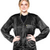Black 8812 Series ESD Jackets: V-Neck, Three Snap Adjustment Sleeve