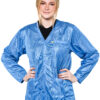 Light Blue 9010 Series ESD Jackets: V-Neck, Three Snap Adjustment Sleeve