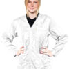 White 9010 Series ESD Jackets: V-Neck, Three Snap Adjustment Sleeve