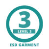 Light Blue 9010 Series ESD Jackets: Lapel Collar, Three Snap Adjustment Sleeve - Image 3