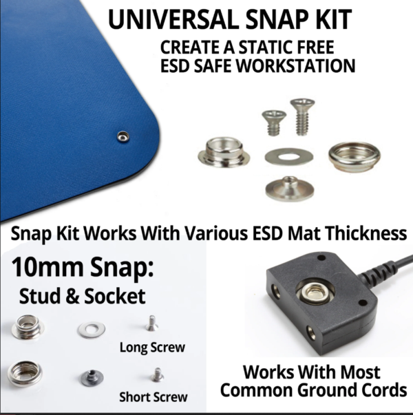 CS1090 ESD Universal Snap Kit, 10mm - Image 4