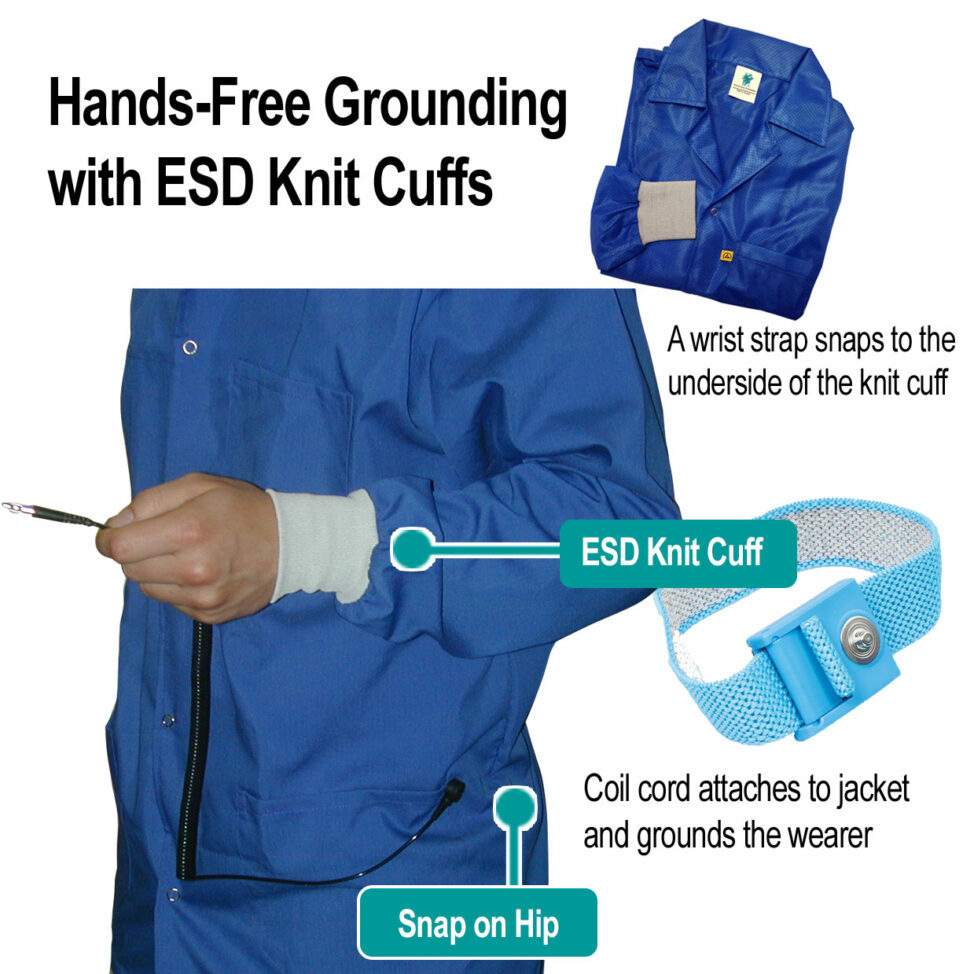 thumbnail image 2 of Hi-Visibility ESD Jacket - Anti-Static Work Wear For Electronics 2 of 10